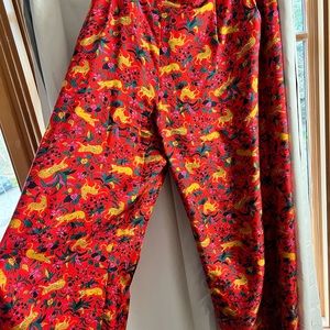 J crew Collection silk twill tiger jungle cat pants 8